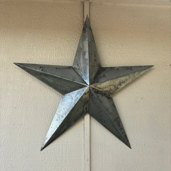 UNFINISHED GALVANIZED BARN STAR 3" TO 120" METAL WALL ART WESTERN HOME  DECOR HANDMADE #EH10418