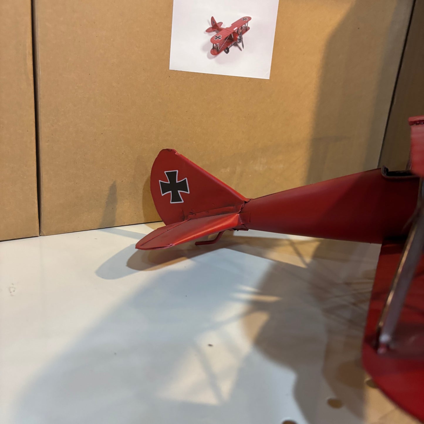 RED BARON AIRPLAINE METAL ART WESTERN HOME DECOR HANDMADE #RA0232