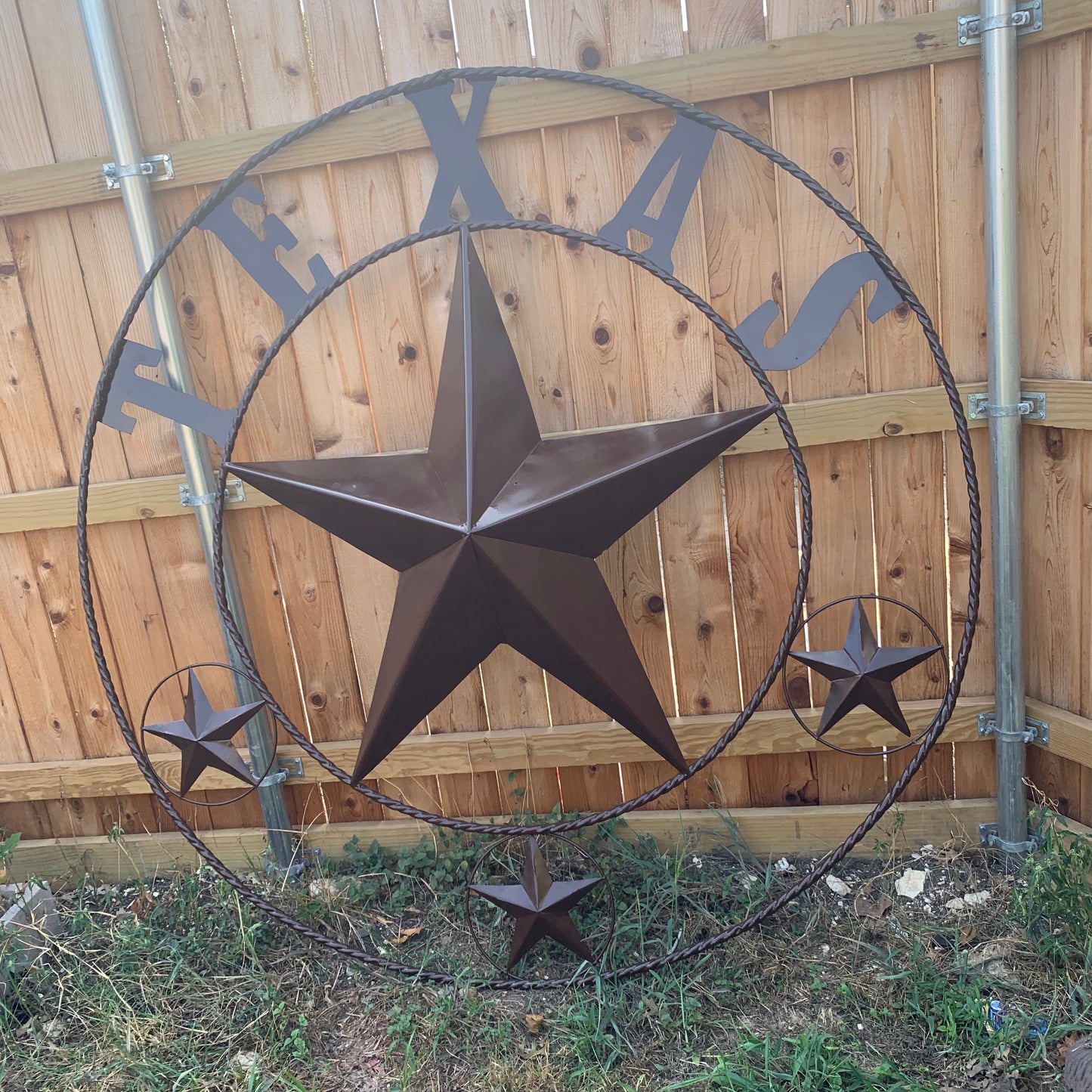 6 FOOT TEXAS LONE STAR GIANT LARGE OVERSIZE BARN STAR METAL RUSTIC BRONZE COPPER WALL ART WESTERN HOME DECOR HANDMADE NEW EH10523