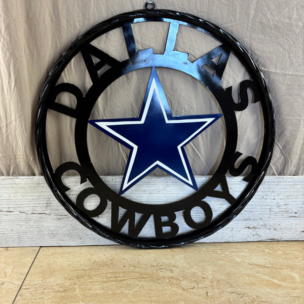 18",24",36" DALLAS COWBOYS METAL WALL ART WESTERN HOME DECOR VINTAGE RUSTIC BRONZE NEW #EH12316