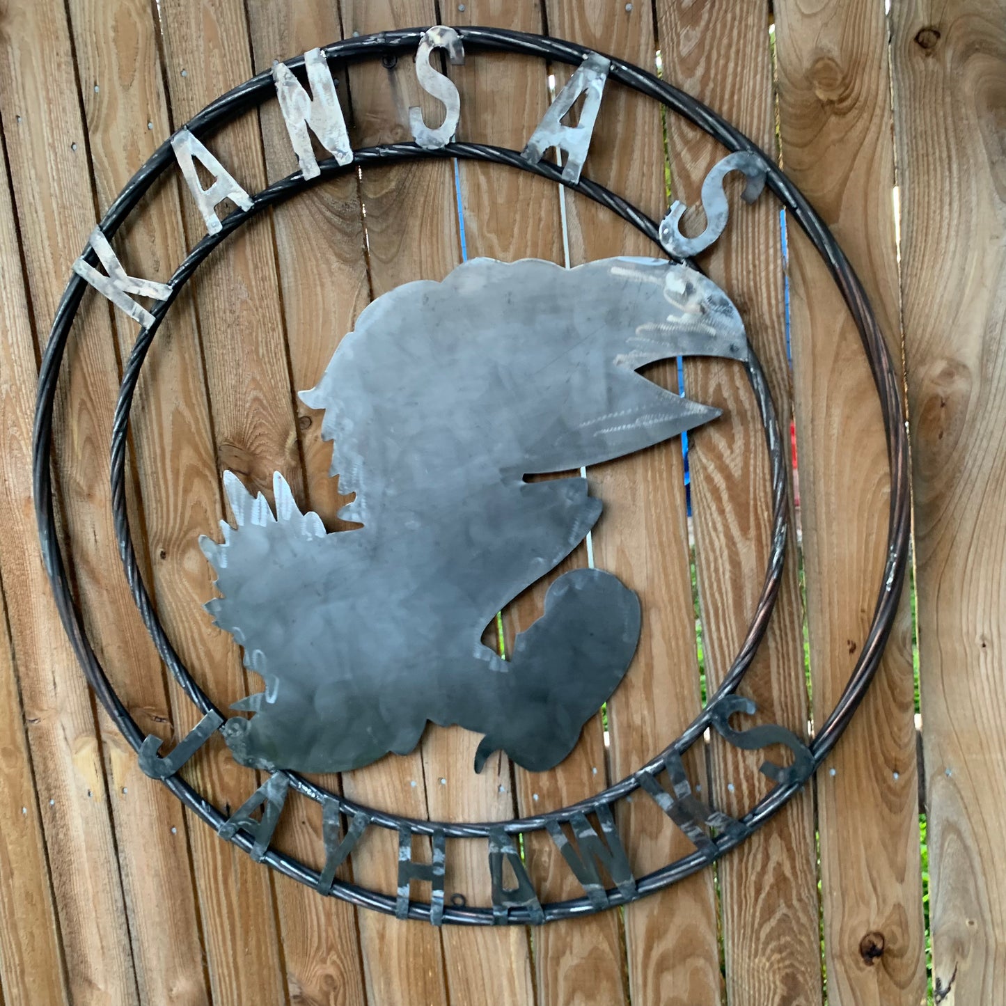 KANSAS JAYHAWKS RAW CUSTOM METAL VINTAGE CRAFT SIGN UNPAINTED TEAM HANDMADE