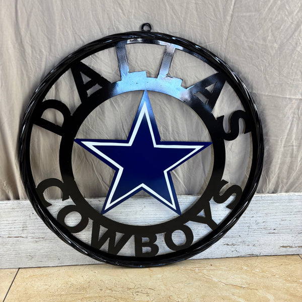 18",24",36" DALLAS COWBOYS METAL WALL ART WESTERN HOME DECOR VINTAGE RUSTIC BRONZE NEW #EH12316