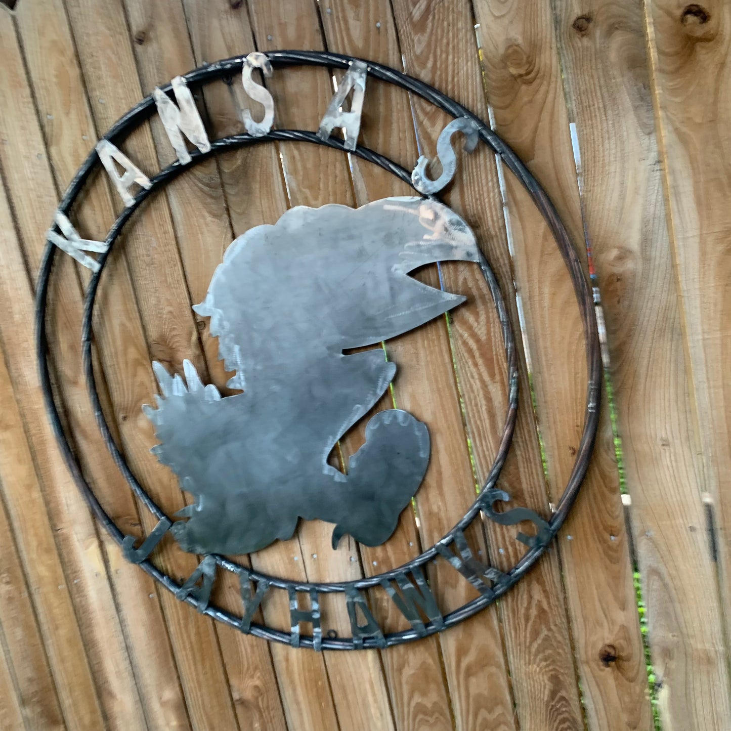 KANSAS JAYHAWKS RAW CUSTOM METAL VINTAGE CRAFT SIGN UNPAINTED TEAM HANDMADE