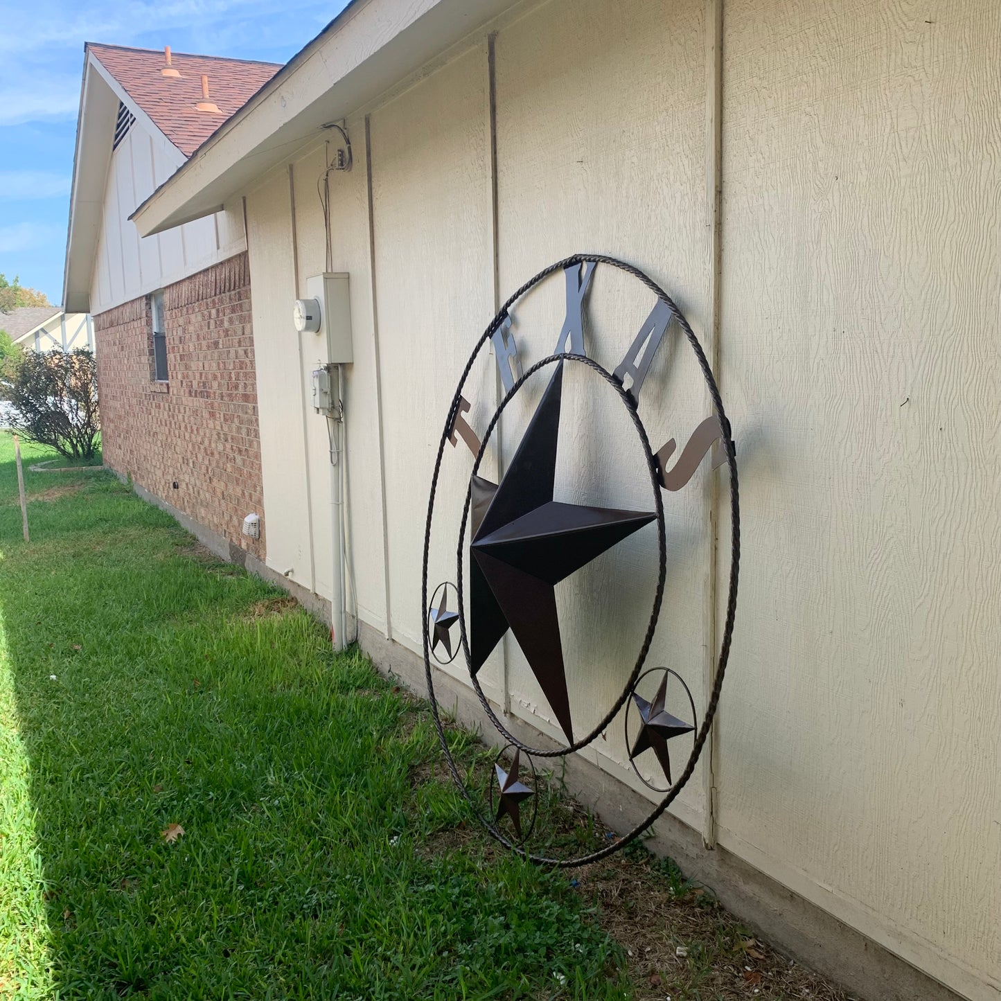 6 FOOT TEXAS LONE STAR GIANT LARGE OVERSIZE BARN STAR METAL RUSTIC BRONZE COPPER WALL ART WESTERN HOME DECOR HANDMADE NEW EH10523