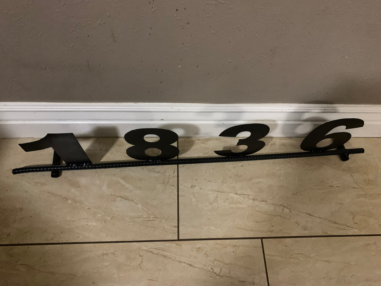 7"H X 36" LONG YOUR CUSTOM NUMBER METAL BARN METAL SIGN WESTERN HOME DECOR