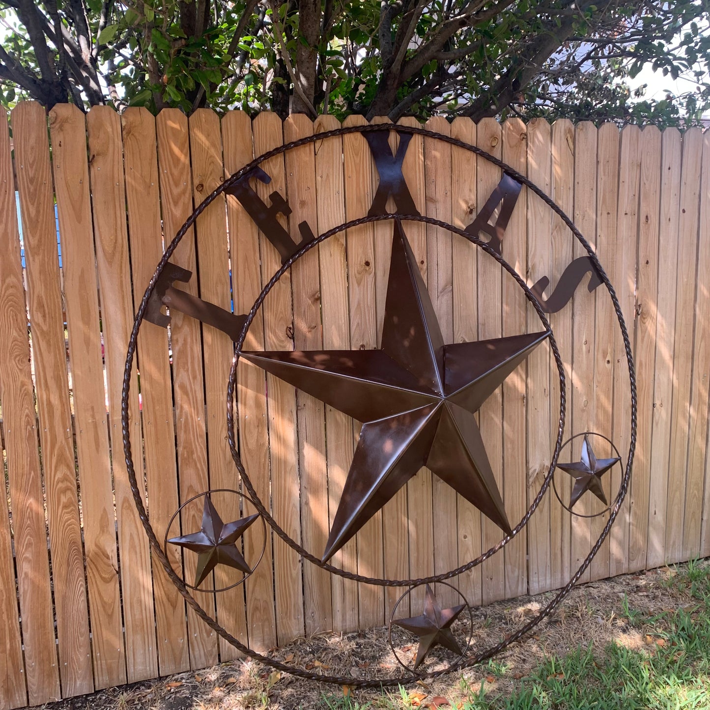 6 FOOT TEXAS LONE STAR GIANT LARGE OVERSIZE BARN STAR METAL RUSTIC BRONZE COPPER WALL ART WESTERN HOME DECOR HANDMADE NEW EH10523