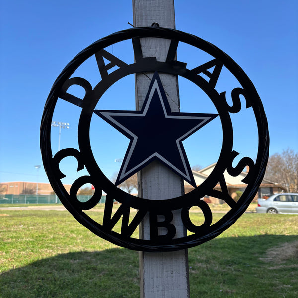 18",24",36" DALLAS COWBOYS METAL WALL ART WESTERN HOME DECOR VINTAGE RUSTIC BRONZE NEW #EH12316