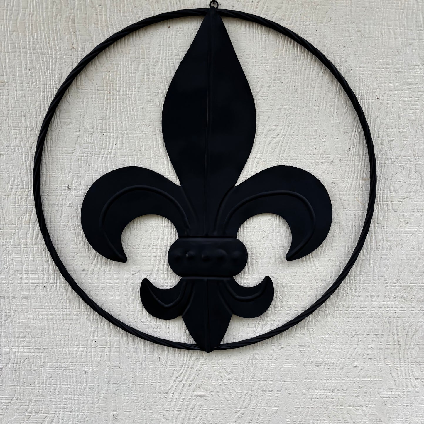 FLEUR DE LIS BLACK FLAT METAL WALL ART SIGN WESTERN HOME DECOR HANDMADE NEW 12",18",24",32"