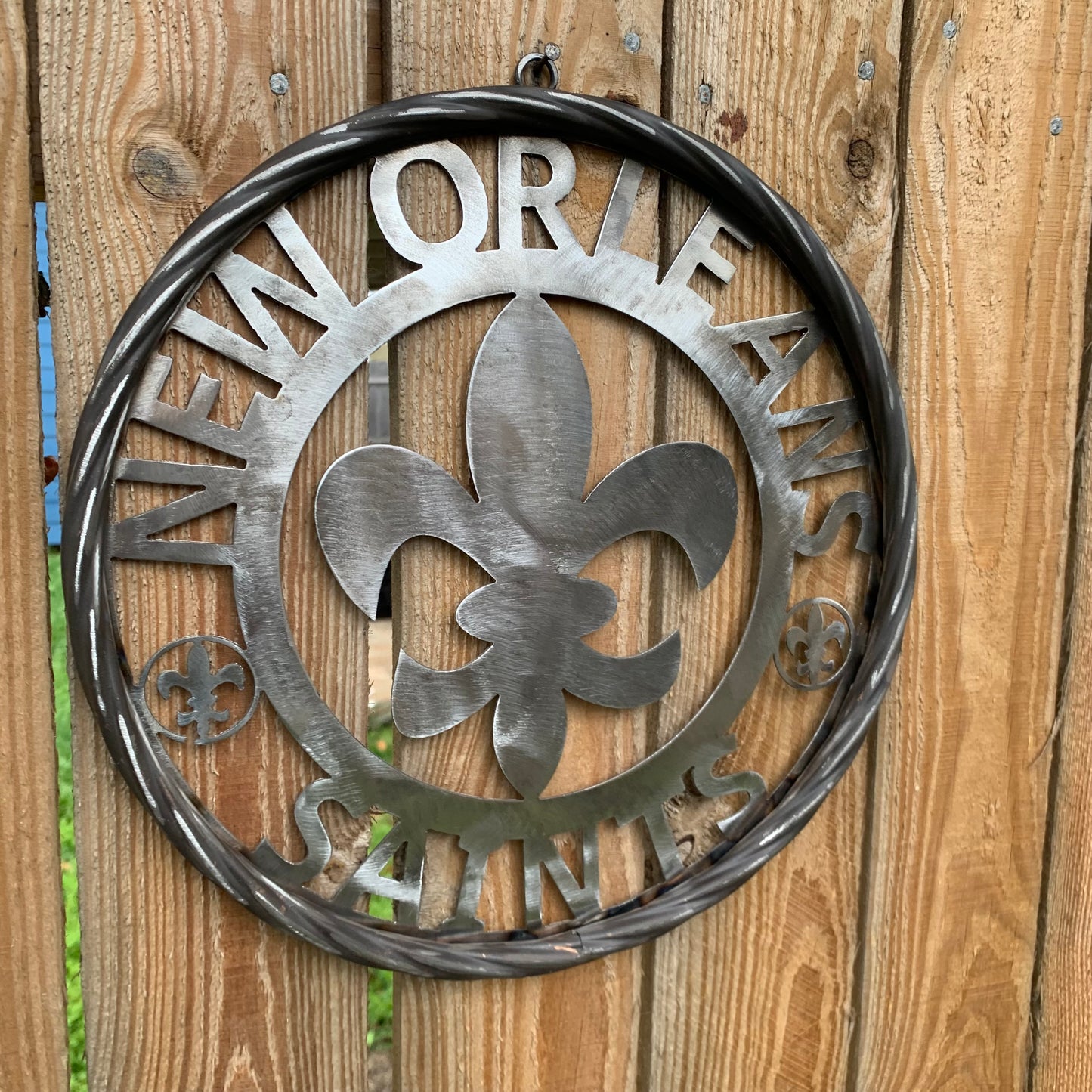 NEW ORLEANS SAINTS CUSTOM RAW METAL CRAFT SIGN WALL ART WESTERN HOME DECOR LASERCUT ART HANDMADE 12",18",24