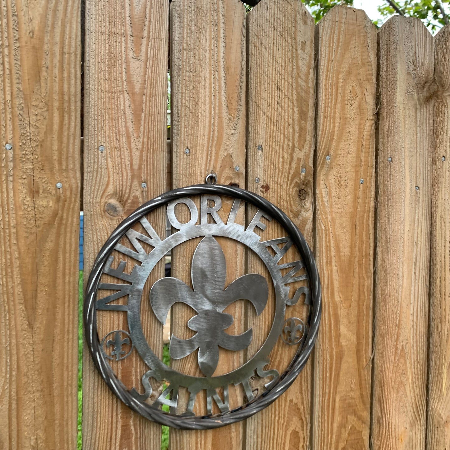 NEW ORLEANS SAINTS CUSTOM RAW METAL CRAFT SIGN WALL ART WESTERN HOME DECOR LASERCUT ART HANDMADE 12",18",24