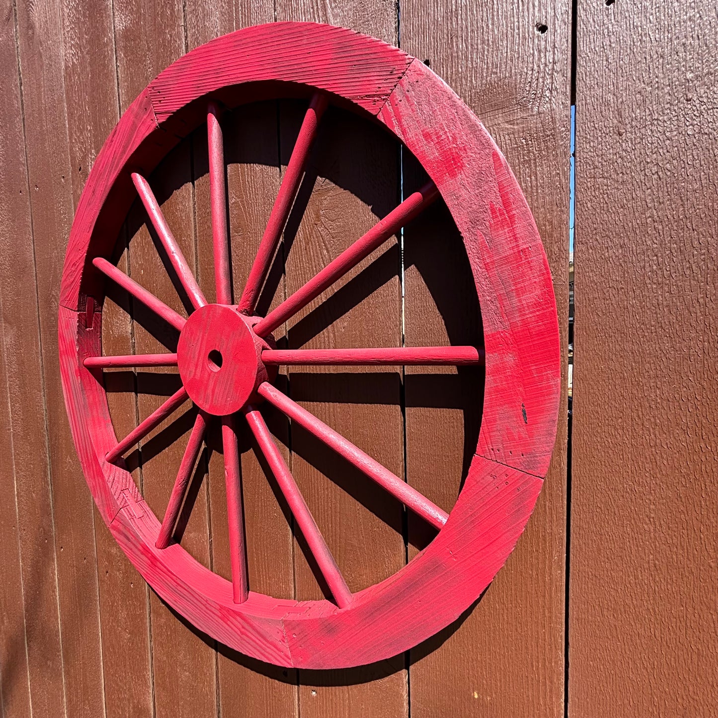 RED WAGON WHEEL BARN WOOD WESTERN HOME DECOR RUSTIC NEW 16",24",30",36",40"