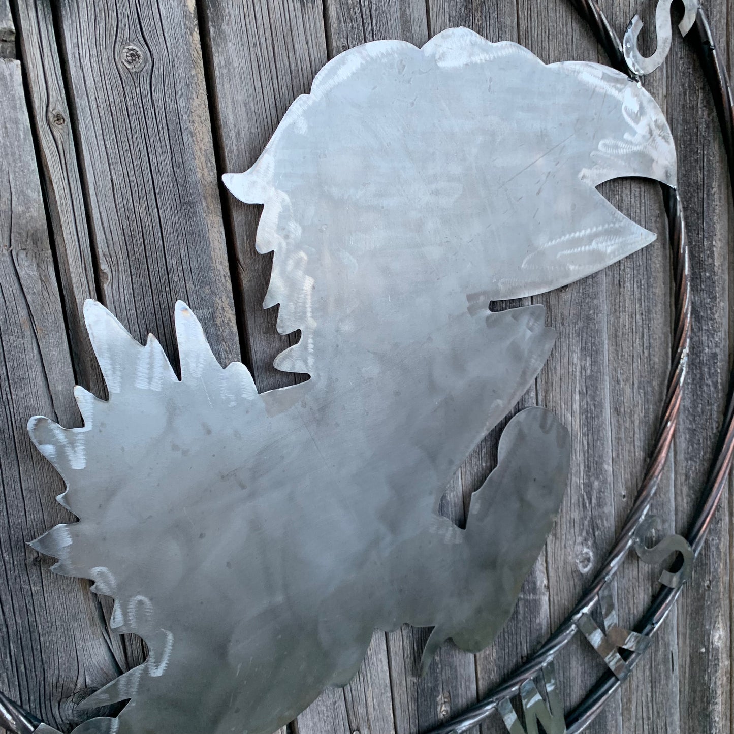 KANSAS JAYHAWKS RAW CUSTOM METAL VINTAGE CRAFT SIGN UNPAINTED TEAM HANDMADE