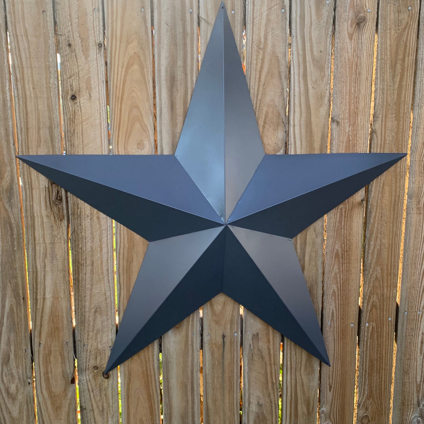 GUN METAL GREY STAR BARN STAR NO RING DAVID STAR 5 POINT WESTERN HOME DECOR HAND PAINTED