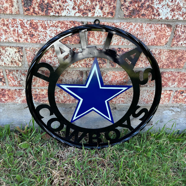 18",24",36" DALLAS COWBOYS METAL WALL ART WESTERN HOME DECOR VINTAGE RUSTIC BRONZE NEW #EH12316