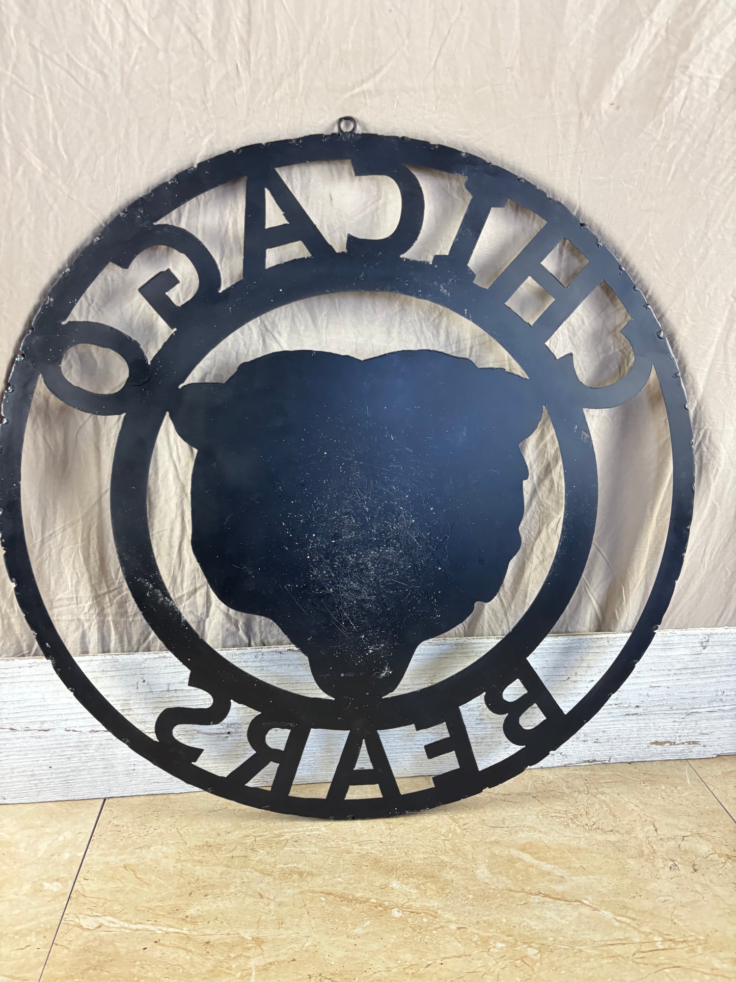 CHICAGO BEARS CUSTOM METAL VINTAGE CRAFT SIGN TEAM HANDMADE STYLE# 2