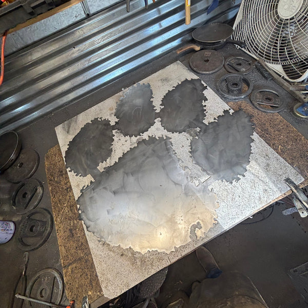 CLEMSON TIGERS PAW CUSTOM RAW METAL VINTAGE CRAFT SIGN WALL ART TEAM SIGN HANDMADE STYLE# 2 #EH12745