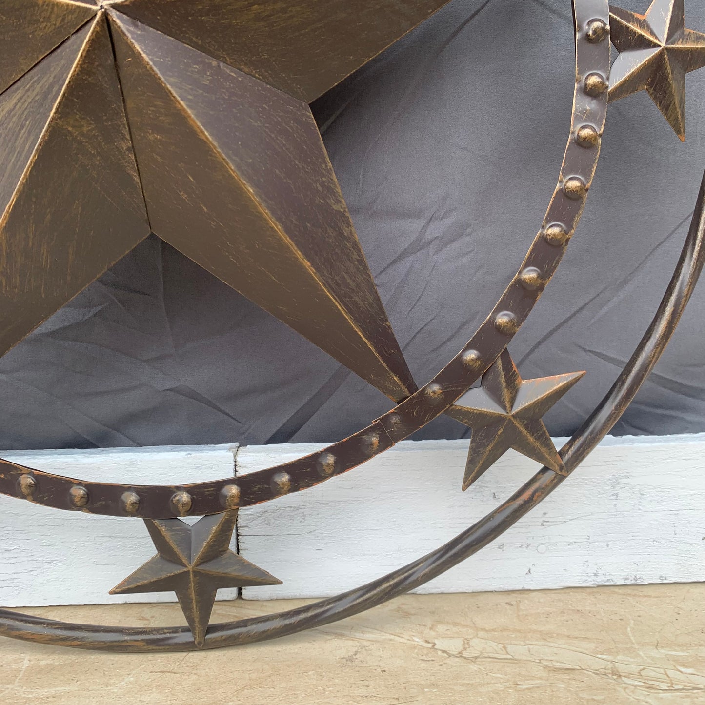 24" MULTI STAR BEADED COLIBROX BARN STAR METAL LONESTAR WESTERN HOME DECOR HANDMADE RUSTIC DARK BRONZE NEW