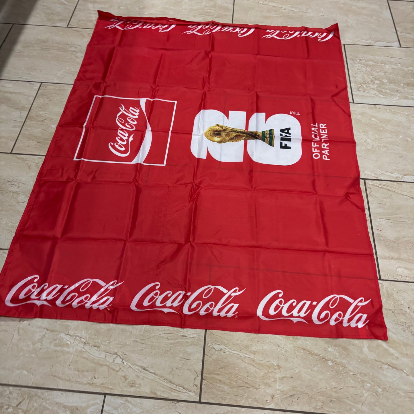 FIFA WORLD CUP 2026 COCACOLA FLAG 3ft x 4ft GENUINE LICENSES WESTEEN HOME DECOR  #EH13731