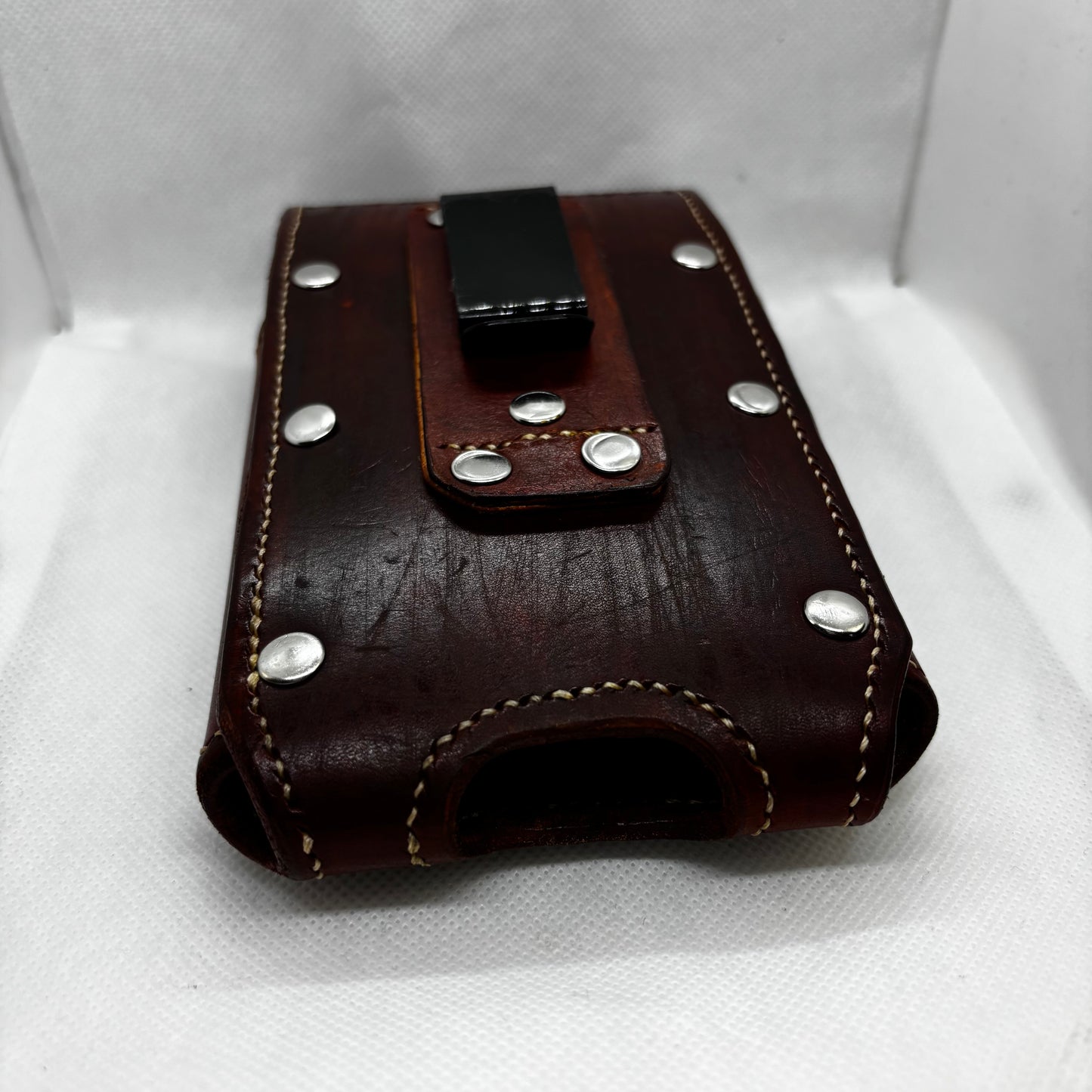 7" LONE STAR LEATHER HOLSTER BROWN STAR POUCH EXTRA LARGE  BELT LOOP CLIP CELL PHONE CASE UNIVERSAL HANDMADE #EH13808