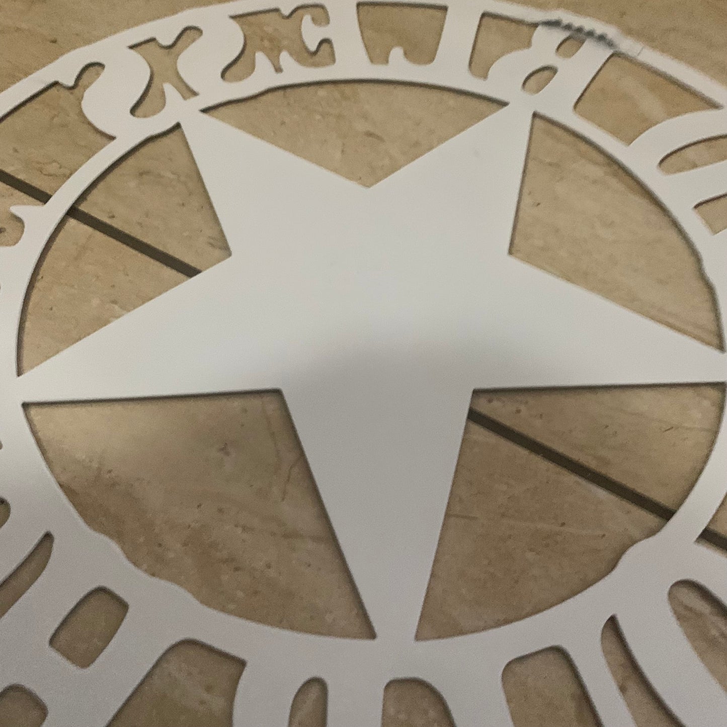12" GOD BLESS OUR HOME METAL FLAT 2D  STAR SIGN LASERCUT ART WESTERN HOME DECOR HANDMADE NEW #EH11364