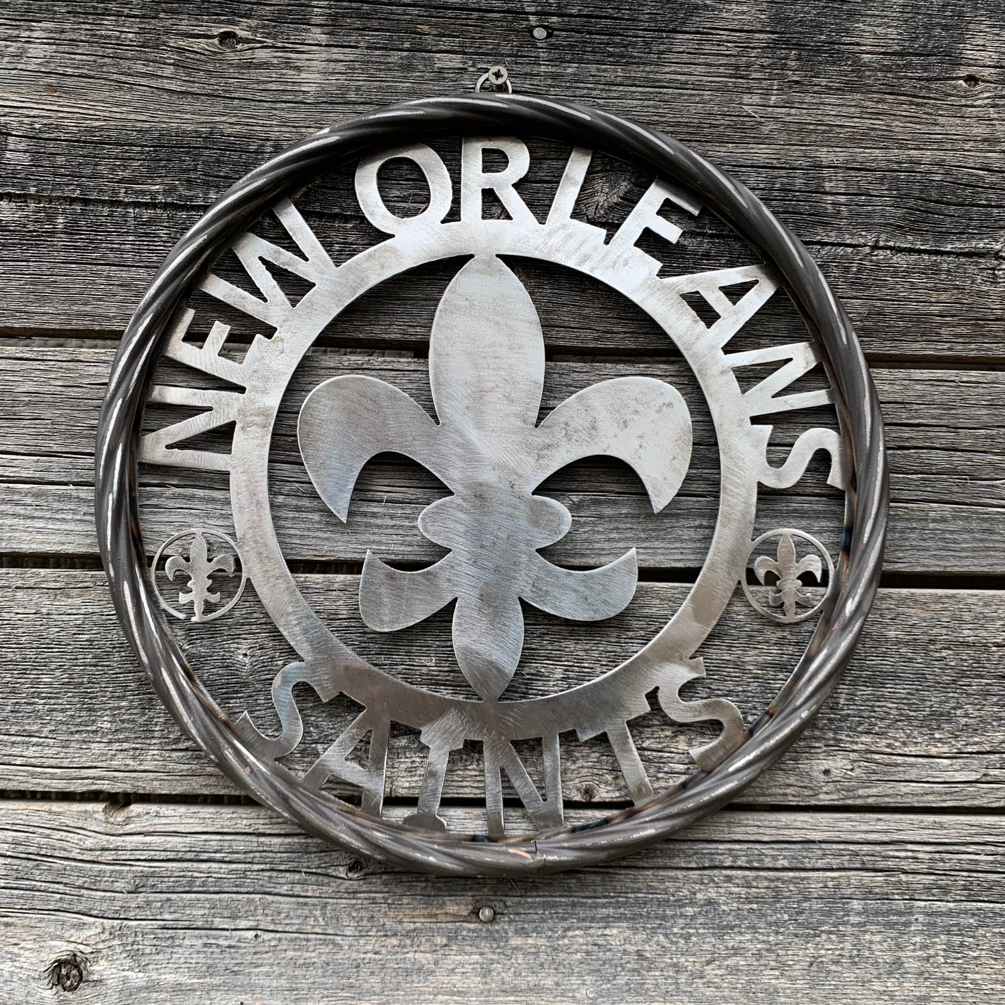 NEW ORLEANS SAINTS CUSTOM RAW METAL CRAFT SIGN WALL ART WESTERN HOME DECOR LASERCUT ART HANDMADE 12",18",24
