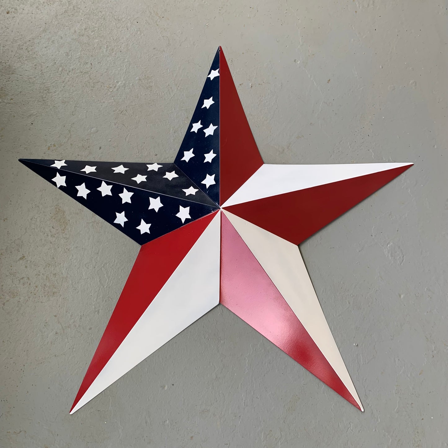 USA FLAG STAR STYLE# 5 RED WHITE & BLUE AMERICANA METAL BARN STAR WALL ART HANDMADE TO ORDER NEW #EH13380