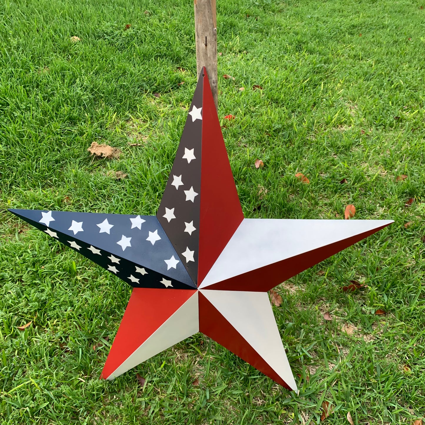 USA FLAG STAR STYLE# 5 RED WHITE & BLUE AMERICANA METAL BARN STAR WALL ART HANDMADE TO ORDER NEW #EH13380