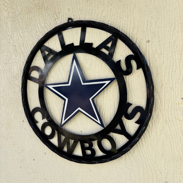 18",24",36" DALLAS COWBOYS METAL WALL ART WESTERN HOME DECOR VINTAGE RUSTIC BRONZE NEW #EH12316