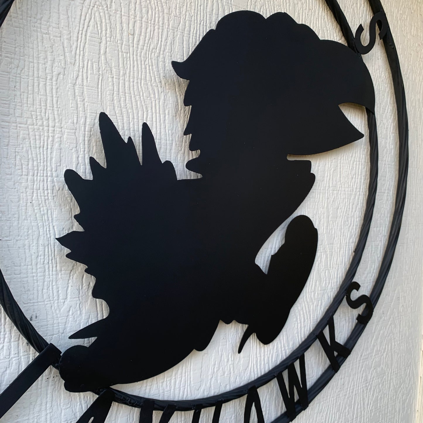 KANSAS JAYHAWKS BLACK CUSTOM METAL VINTAGE CRAFT SIGN WALL ART TEAM SIGN HANDMADE