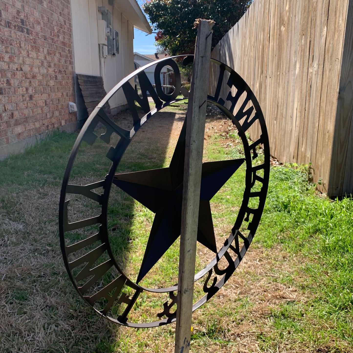 WELCOME FRIENDS FAMILY BARN METAL STAR WALL ART BRONZE WESTERN HOME DECOR HANDMADE NEW #EH13339