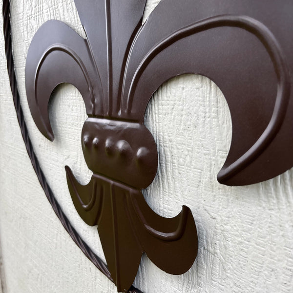 FLEUR DE LIS BRONZE METAL WALL ART SIGN WESTERN HOME DECOR HANDMADE NEW 12",18",24",32"