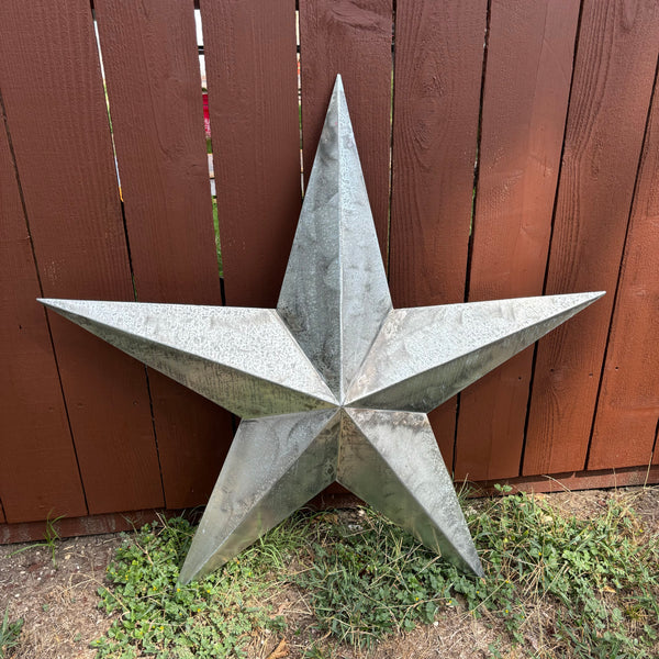 UNFINISHED GALVANIZED BARN STAR 3" TO 120" METAL WALL ART WESTERN HOME  DECOR HANDMADE #EH10418