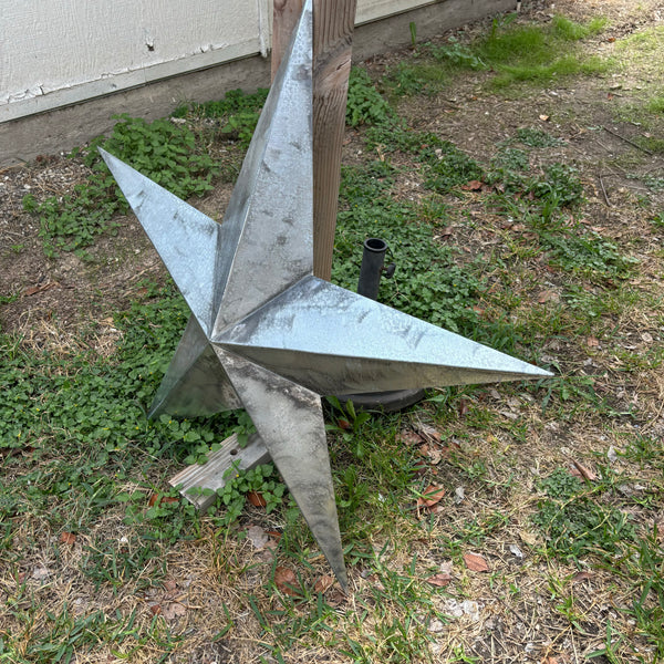 UNFINISHED GALVANIZED BARN STAR 3" TO 120" METAL WALL ART WESTERN HOME  DECOR HANDMADE #EH10418