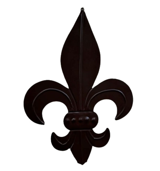 FLEUR DE LIS  BROWN METAL NO RING WALL ART SIGN WESTERN HOME DECOR HANDMADE 12",18",24",32" #EH13955