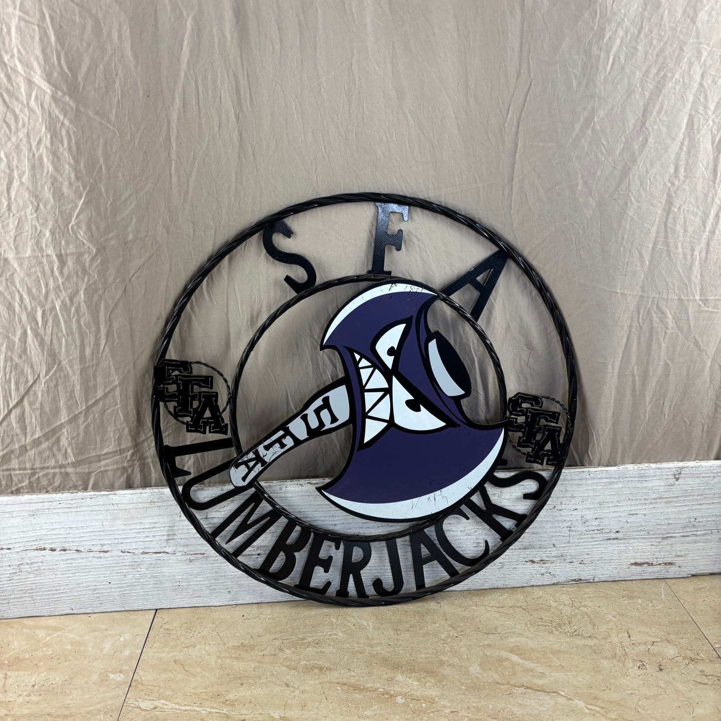 SFA LUMBERJACKS CUSTOM METAL VINTAGE CRAFT SIGN WALL ART TEAM SIGN HANDMADE