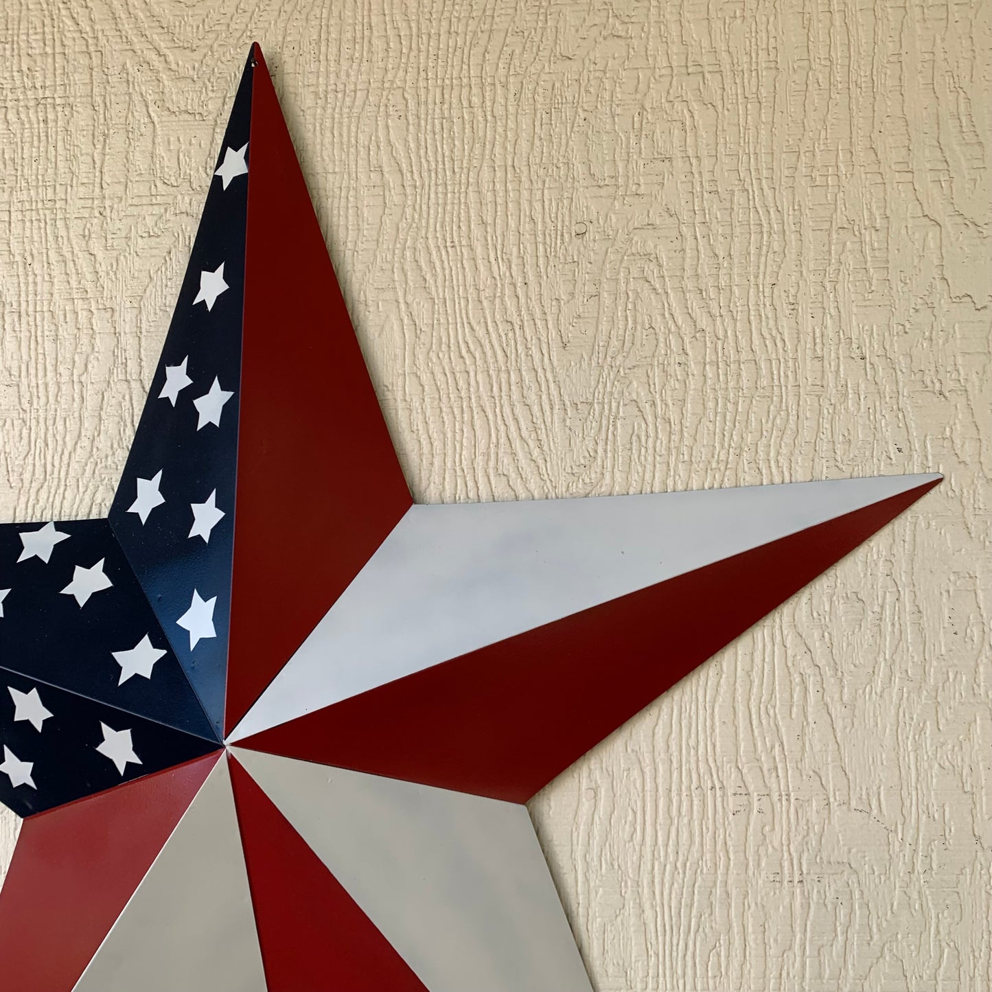 USA FLAG STAR STYLE# 5 RED WHITE & BLUE AMERICANA METAL BARN STAR WALL ART HANDMADE TO ORDER NEW #EH13380