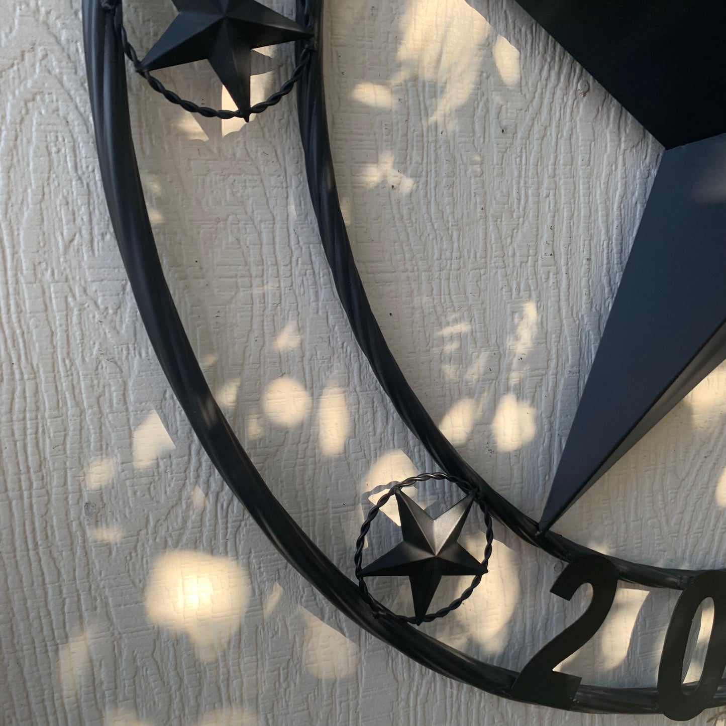 TEXAS 2022 STYLE CUSTOM NAME STAR BARN METAL LONE STAR 3d TWISTED ROPE RING WESTERN HOME DECOR RUSTIC  BLACK HANDMADE 24",32",34",36",40",42",44",46",50"