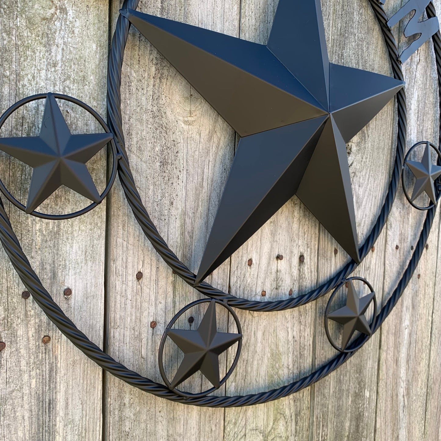 GRAHAM STYLE YOUR CUSTOM NAME STAR BARN STAR METAL LONE STAR WESTERN HOME DECOR RUSTIC BLACK HANDMADE 24",32",36",50"