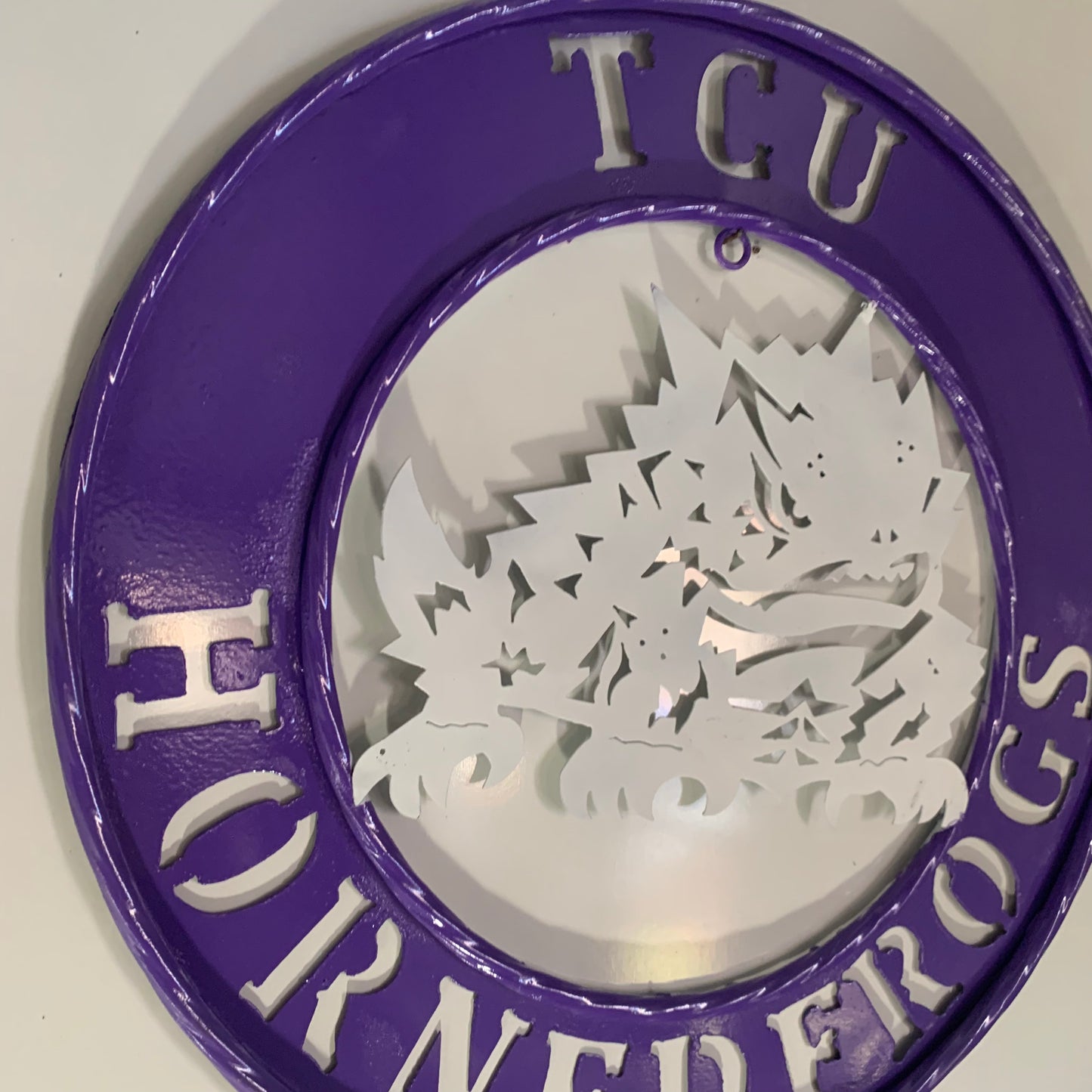 18",24",32" TCU HORNED FROGS CUSTOM METAL VINTAGE CRAFT TEAM SIGN WESTERN HOME DECOR HANDMADE
