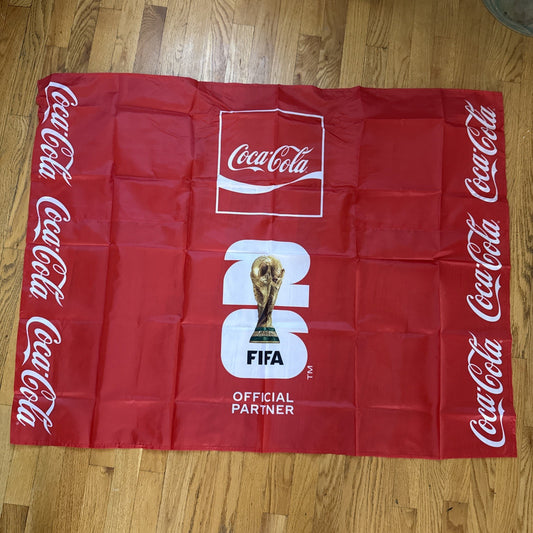 FIFA WORLD CUP 2026 COCACOLA FLAG 3ft x 4ft GENUINE LICENSES WESTEEN HOME DECOR  #EH13731