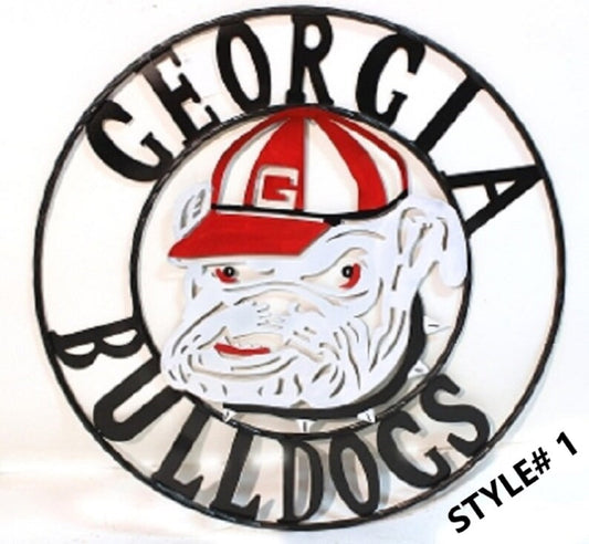 GEORGIA BULLDOGS CUSTOM METAL VINTAGE CRAFT SIGN WESTERN HOME DECOR HANDMADE