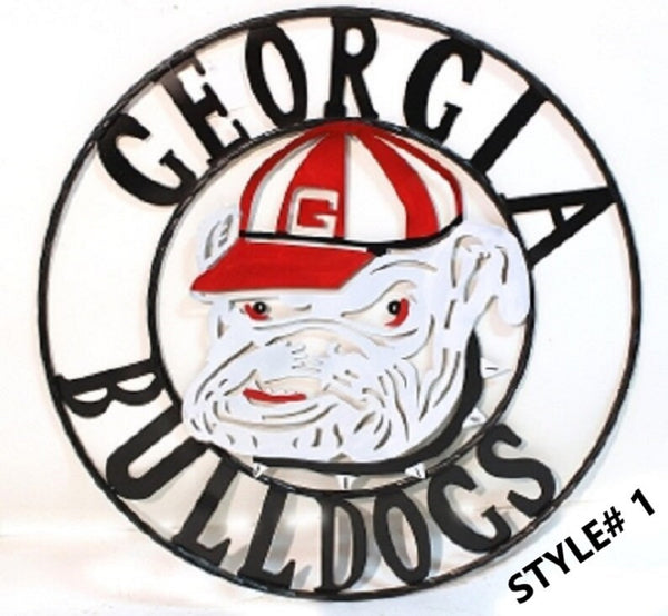 GEORGIA BULLDOGS CUSTOM METAL VINTAGE CRAFT SIGN WESTERN HOME DECOR HANDMADE