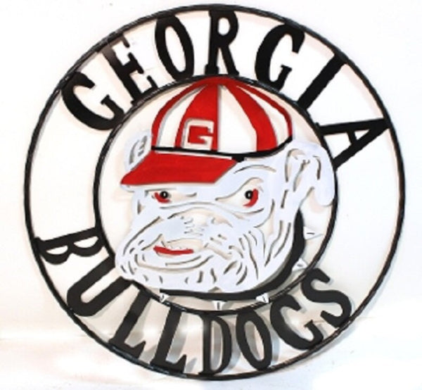 GEORGIA BULLDOGS CUSTOM METAL VINTAGE CRAFT SIGN WESTERN HOME DECOR HANDMADE