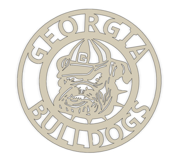 GEORGIA BULLDOGS CUSTOM METAL VINTAGE CRAFT SIGN WESTERN HOME DECOR HANDMADE