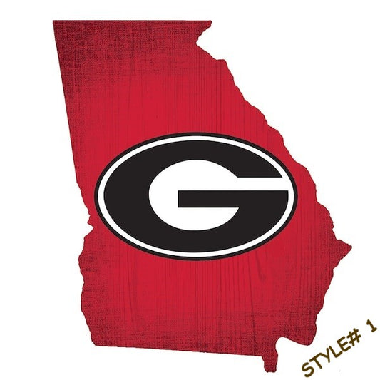 GEORGIA BULLDOGS STATE MAP TIN SIGN CUSTOM METAL VINTAGE TEAM CRAFT ART WESTERN HOME DECOR HANDMADE