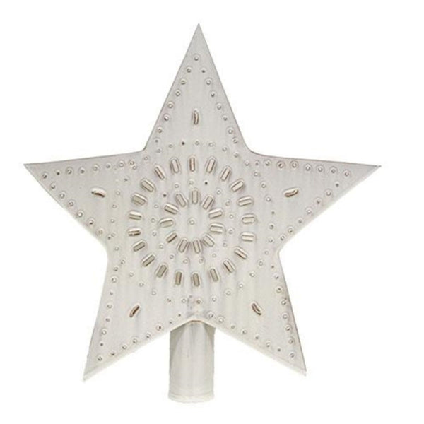 WHITEWASHED STAR TREE TOPPER 9" CHRISTMAS ORNAMENTS WESTERN HOME DECOR NEW #EH13184
