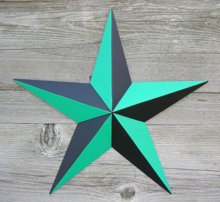 36" NAUTICAL BARN STAR MULTI COLOR METAL BARN STAR WESTERN HOME DECOR HANDMADE