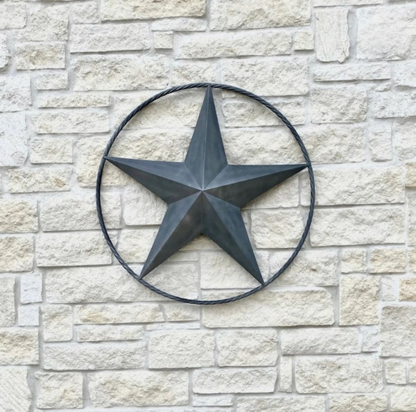 thumbnail image 2 of Handmade 12" Barn Metal Star With Rope Ring – Rustic Bronze Western Home Decor By EGIFTHOME.COM 2 of 2