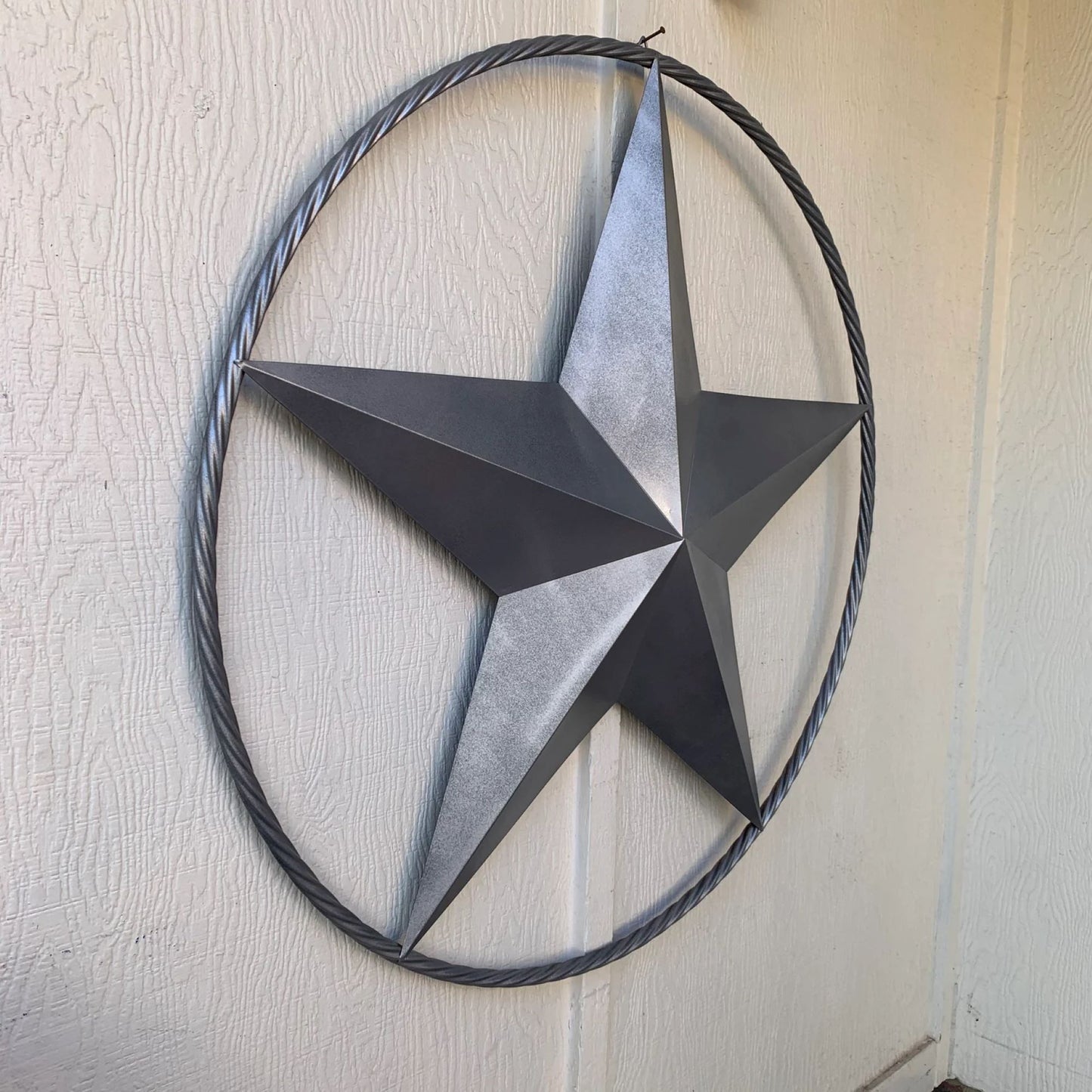 GREY STAR BARN METAL STAR TWISTED ROPE RING WESTERN HOME DECOR HANDMADE 12",24",36",48",60",72" #EH12022