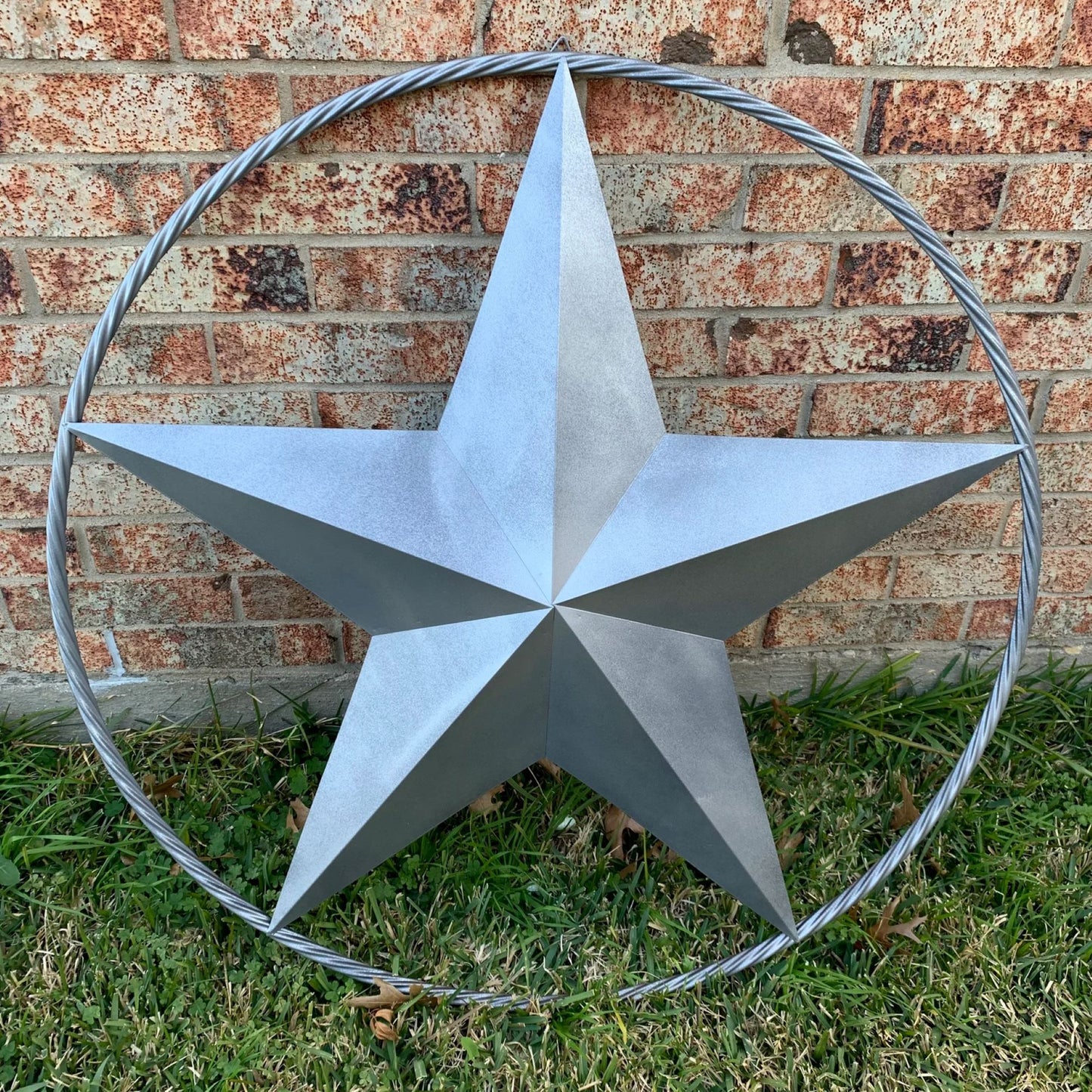 GREY STAR BARN METAL STAR TWISTED ROPE RING WESTERN HOME DECOR HANDMADE 12",24",36",48",60",72" #EH12022